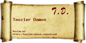 Teszler Damos névjegykártya